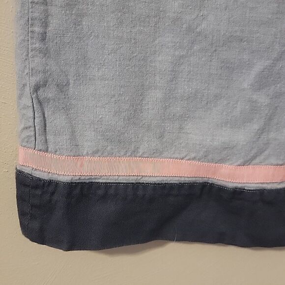 JANIE AND JACK SLEEVELESS TWO-TONED GRAY DRESS WITH PINK RIBBON TRIM, SIZE 3 - Picture 5 of 9